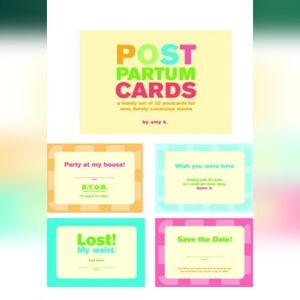 Post Partum Cards: Set (23) of Postcards for New, Barely Conscious Moms NEW